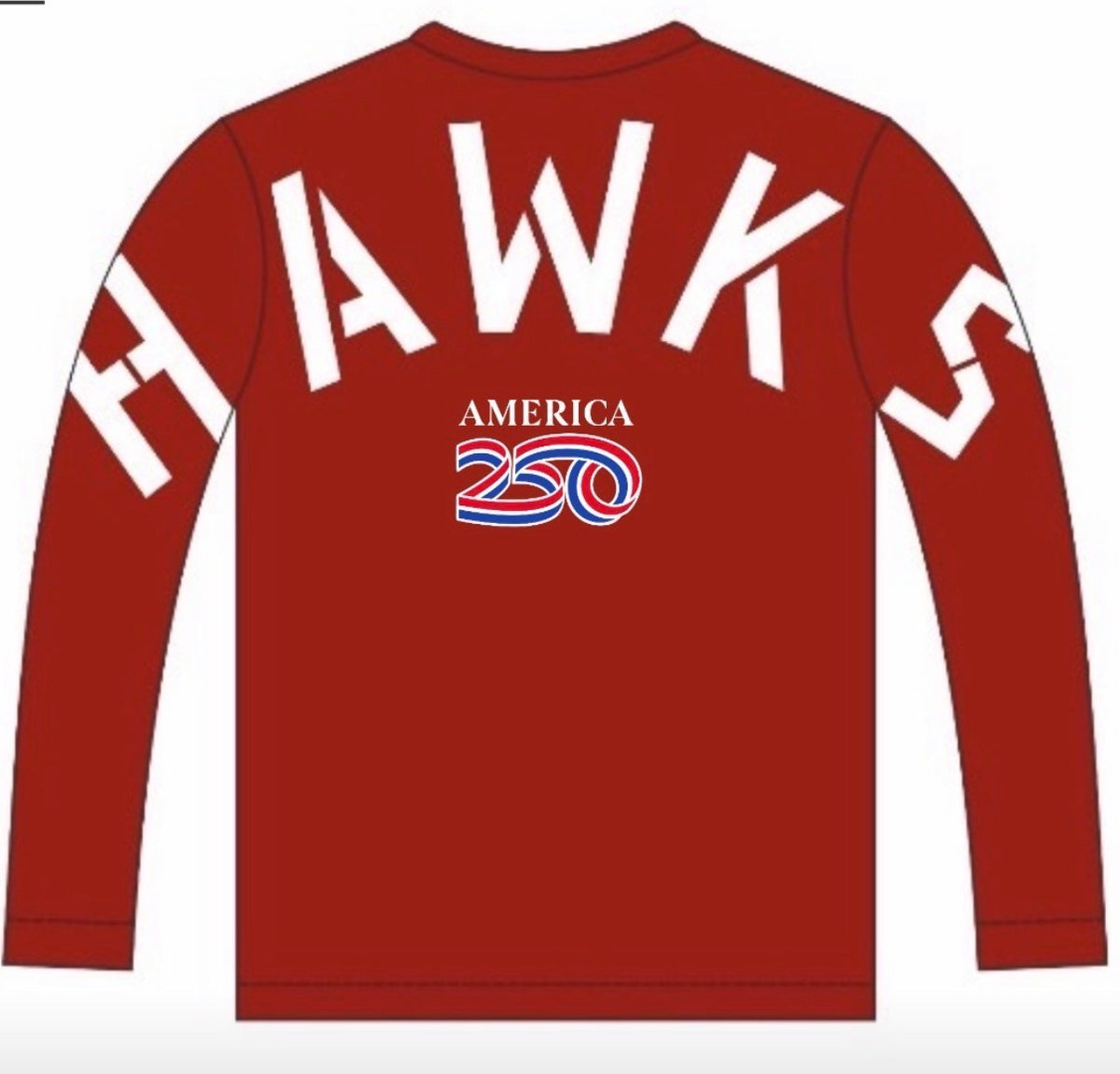 26-27 USA 250th Anniversary Edition HAWKS Red Crewneck