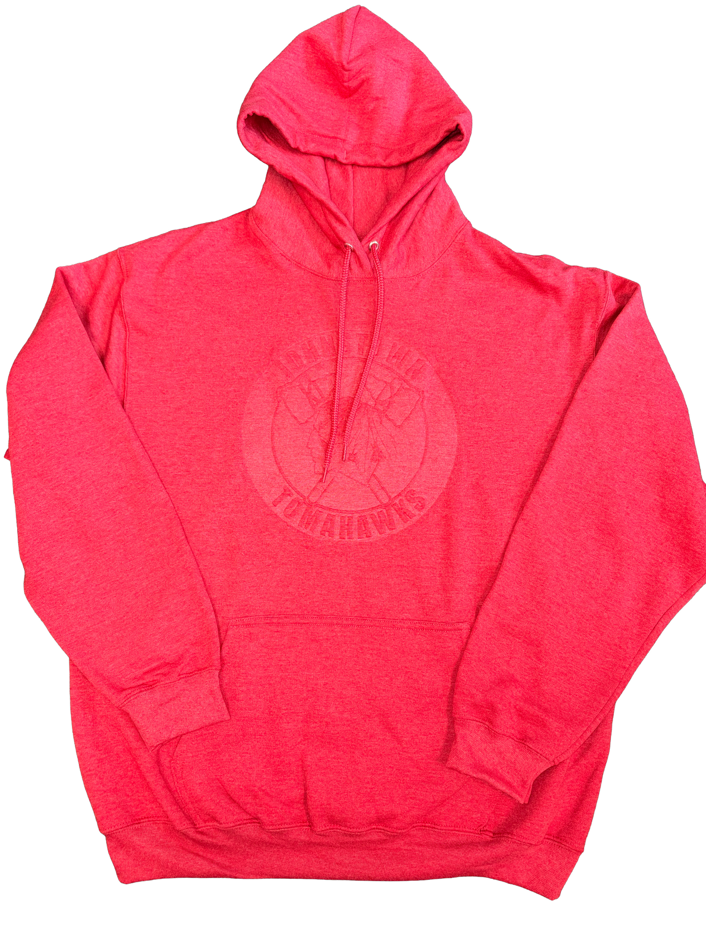 Embossed Heathered Red Hoodie