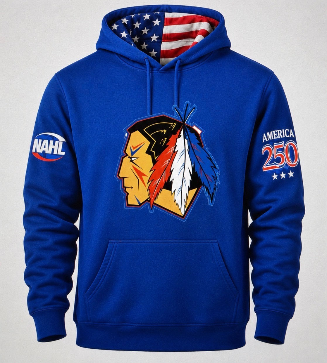 26-27 USA 250th Anniversary Edition TOMAHAWKS Logo BLUE Hoodie