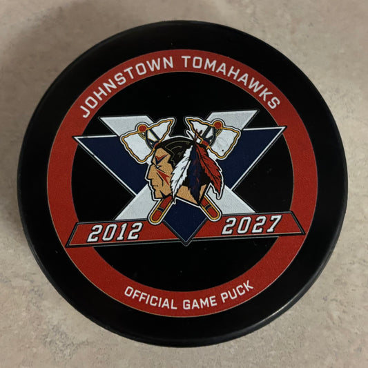 Official Tomahawks 15 Year Anniversary Puck