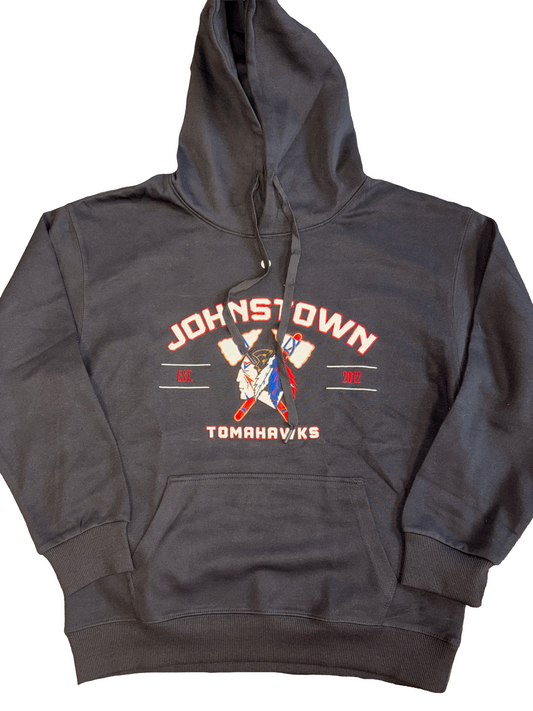 Embroidered Charcoal Black Hoodie