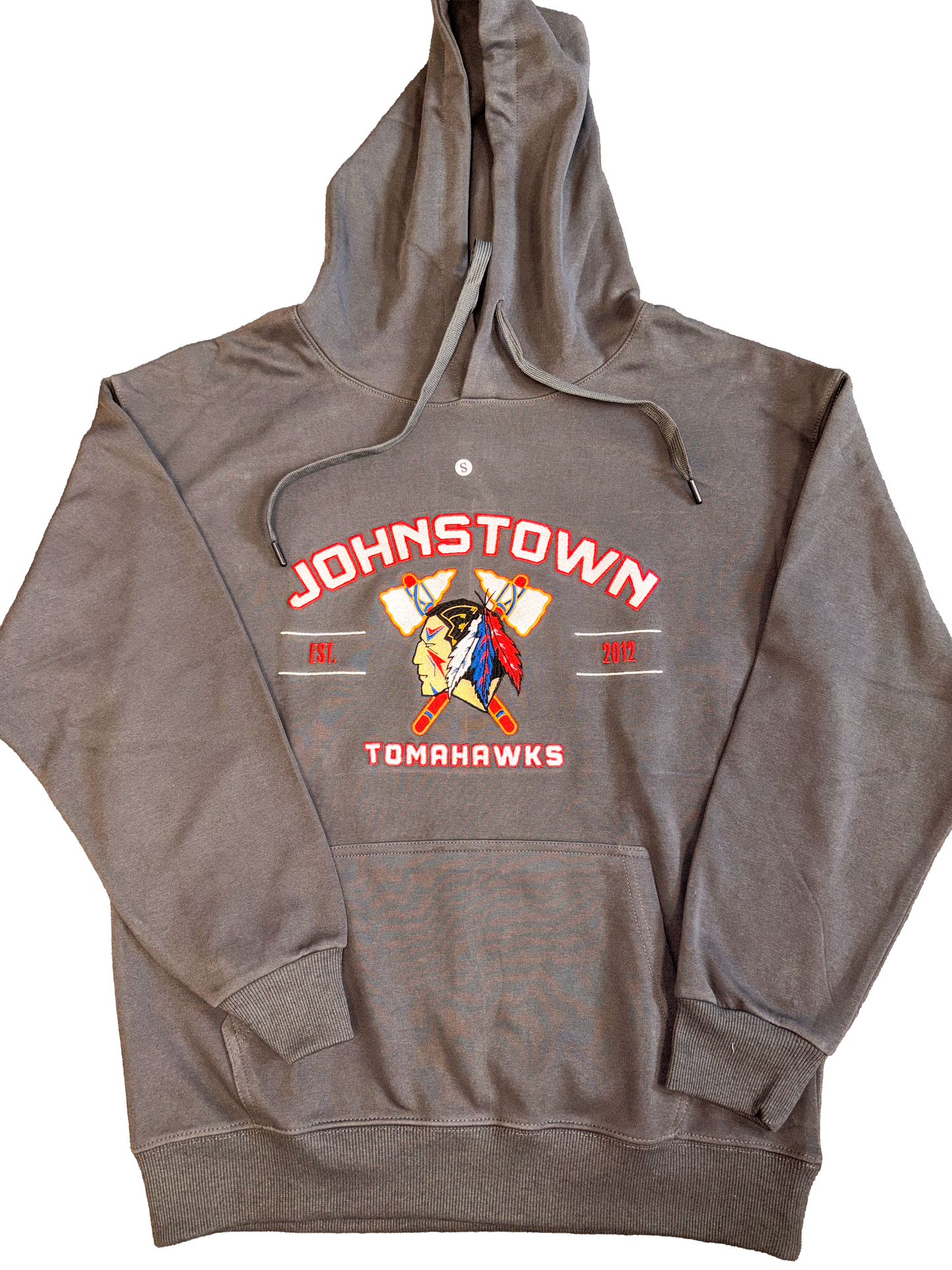 Embroidered Light Gray Hoodie
