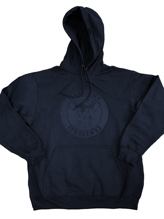 Embossed Navy Hoodie
