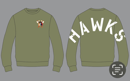 25-26 Military Edition HAWKS Crewneck